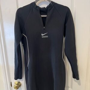NIKE Sportswear DNA Longsleeve Dress Tennis Pickleball Sz Large Black